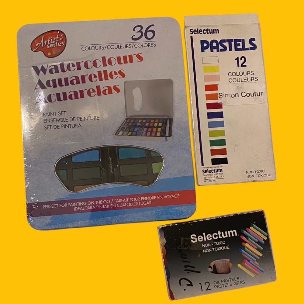 💥  2 for 12 or 4 for 20 💥 Lot of Watercolor and Pastels - As Is